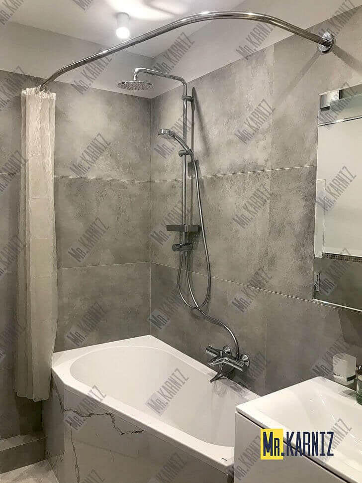 Карниз для ванны Polla Vento 150х90 Усиленный 20 мм MrKARNIZ фото 11