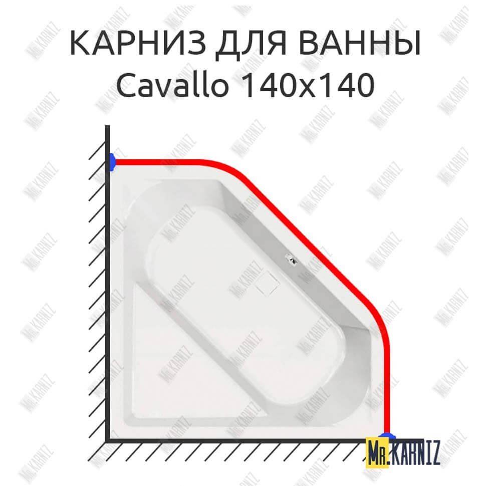Карниз для ванны Vagnerplast Cavallo 140х140 Усиленный 20 мм MrKARNIZ Карниз для ванны Vagnerplast Cavallo 140х140 Усиленный 20 мм MrKARNIZ