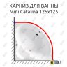 Карниз для ванны Vagnerplast Mini Catalina 125х125 Усиленный 20 мм MrKARNIZ фото 1