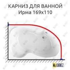 Карниз для ванной Vannesa Ирма 169х110 Усиленный 20 мм MrKARNIZ