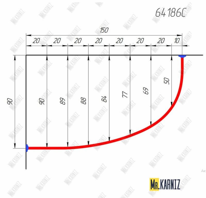 64186C Карниз по чертежу