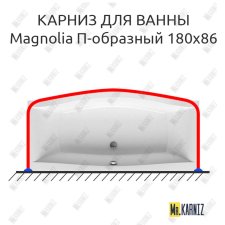 Карниз для ванны Ravak Magnolia П-образный 180х86 Усиленный 25 мм MrKARNIZ